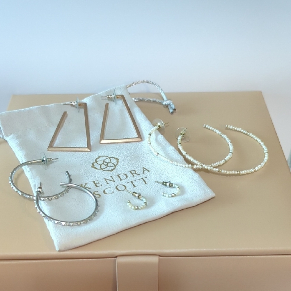 Kendra Scott Gold and Silver Earring Set
